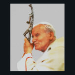 Saint Pope John Paul II Poster<br><div class="desc">Papst Johannes Paul II. war von 1978 bis zu seinem Tod im Jahr 2005 Leiter der katholischen Kirche und Herrscher des Staat der Vatikanstadt. Später wurde er zum Papst Johannes Paul II. ernannt.</div>