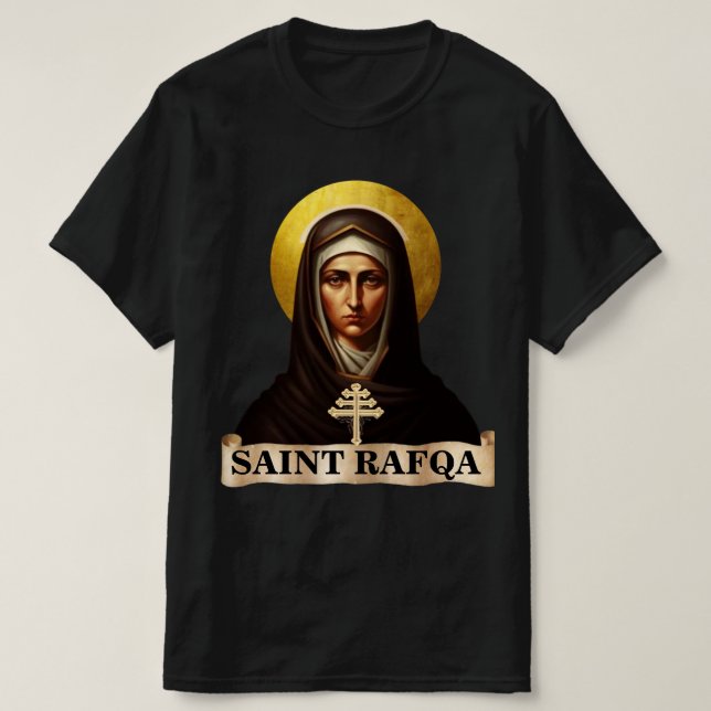Saint Rafqa, Maronite Nun, T - Shirt (Design vorne)