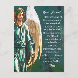 Saint Raphael Healing Archangel Angel Prayer Blank Postkarte