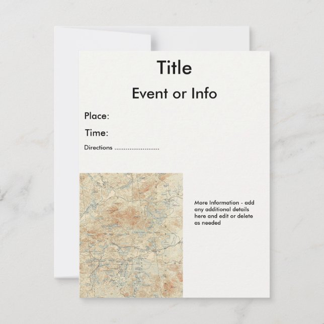 Saint Regis Kanugebiet Details in den Adirondacks Einladung (Rückseite)