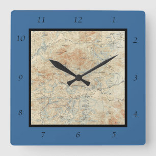 Saint Regis Kanugebiet Details in den Adirondacks Quadratische Wanduhr