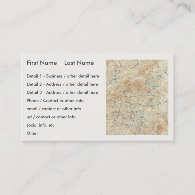 Saint Regis Kanugebiet Details in den Adirondacks  Visitenkarte (Vorderseite)