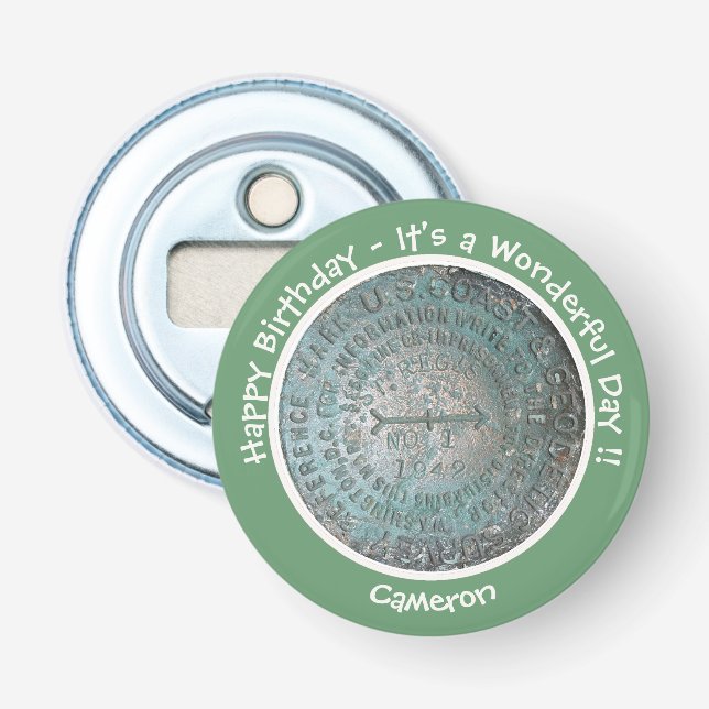 Saint Regis Mountain USGS Benchmark Party Items Flaschenöffner (Vorderseite)