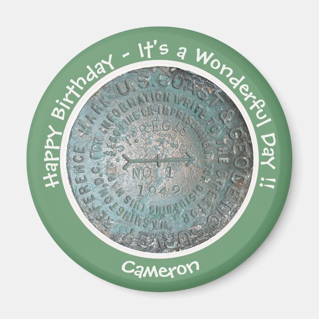 Saint Regis Mountain USGS Benchmark Party Items Magnet (Vorne)