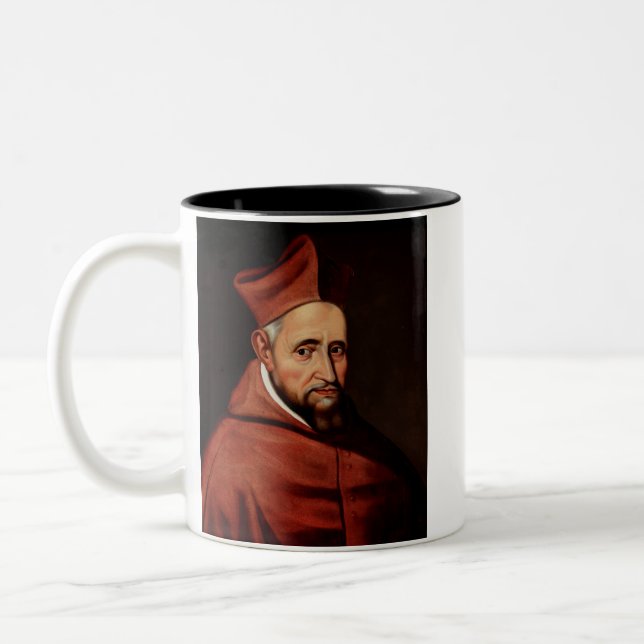 Saint Robert Bellarmin Zweifarbige Tasse (Links)