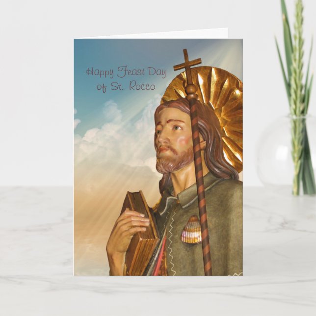 Saint Rocco - Happy Feast Day Greeting Card Karte (Vorderseite)