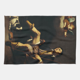 Saint Roch und Angel von Typ François Geschirrtuch