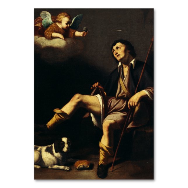 Saint Roch und Angel von Typ François Tischnummer (Vorderseite)