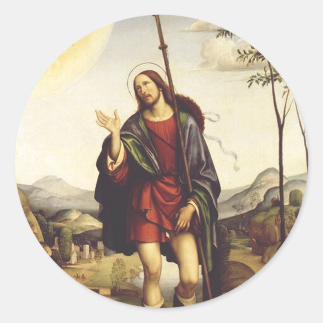 Saint Roch von Francesco Francia Runder Aufkleber (Vorderseite)