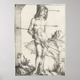 Saint Sebastian An eine Kolonne von Albrecht Durer Poster