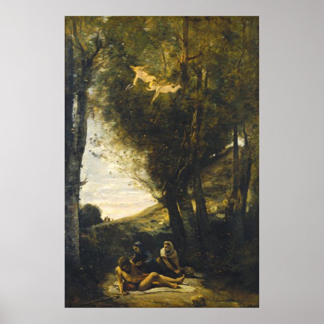 Saint Sebastian - Jean-Baptiste - Corot Fine Art Poster (Vorne)
