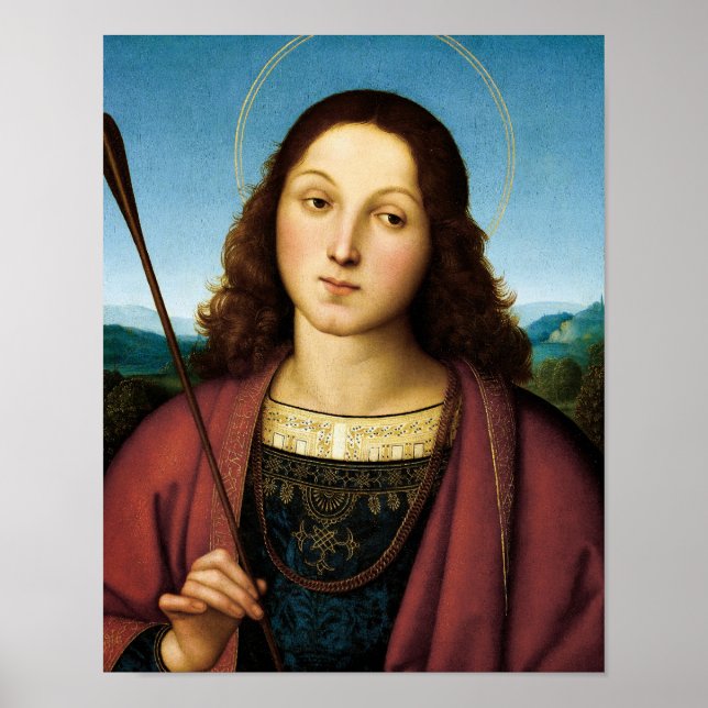 Saint Sebastian, San Sebastiano, Raphael Poster (Vorne)
