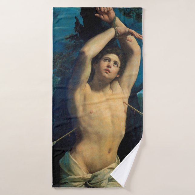 Saint Sebastian (St. Sebastian), Guido Reni Badehandtuch (Badehandtuch)