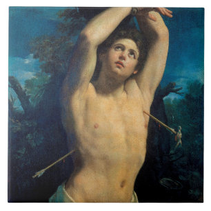 Saint Sebastian (St. Sebastian), Guido Reni Fliese