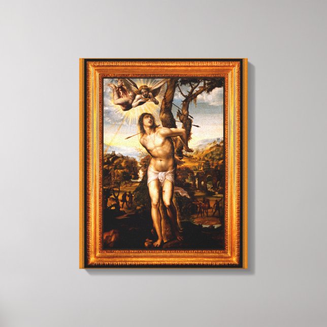 SAINT SEBASTIAN Stretched Canvas Print Leinwanddruck (Vorderseite)