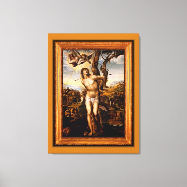 SAINT SEBASTIAN Stretched Canvas Print Leinwanddruck (Vorderseite)