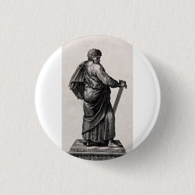 Saint Simon, Apostel und Prediger des Zealot Button (Vorderseite)