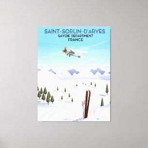 Saint-Sorlin d'Arves Frankreich Skiplakat Leinwanddruck