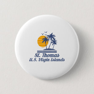 Saint St Thomas Us Jungfrau Islands Beach Caribbea Button