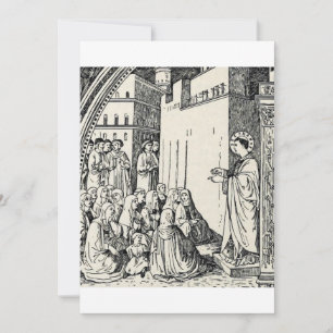 Saint Stephen Preaching von Fra Angelico Einladung