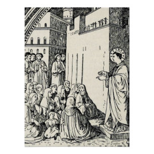 Saint Stephen Preaching von Fra Angelico Poster