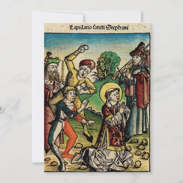 Saint Stephen Protomartyr First Martyr Dankeskarte (Vorderseite)