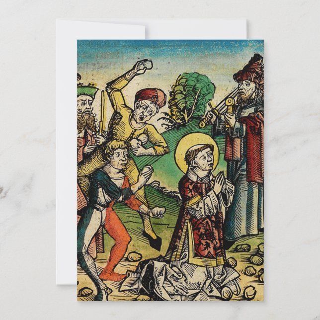 Saint Stephen Protomartyr First Martyr Feiertagskarte (Vorderseite)