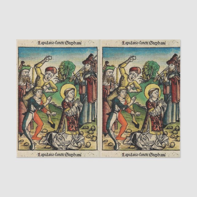 Saint Stephen Protomartyr First Martyr Seidenpapier (Vorderseite)