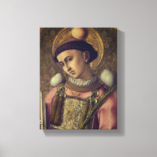 Saint Stephen (von Carlo Crivelli, 1476) Leinwanddruck