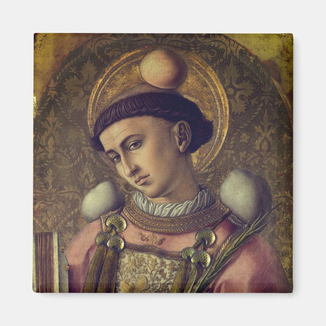 Saint Stephen (von Carlo Crivelli, 1476) Magnet (Vorne)