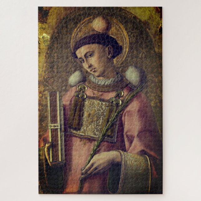Saint Stephen (von Carlo Crivelli, 1476) Puzzle (Vertikal)