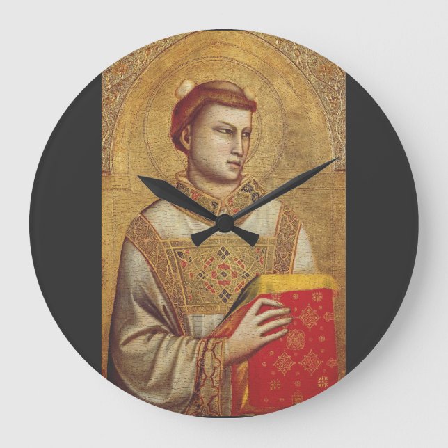 Saint Stephen von Giotto Große Wanduhr (Vorderseite)