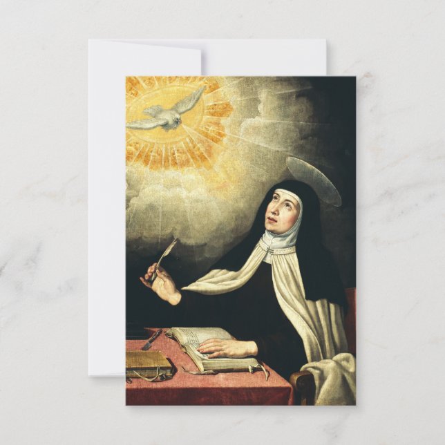 Saint Teresa von Avila Dankeskarte (Vorderseite)