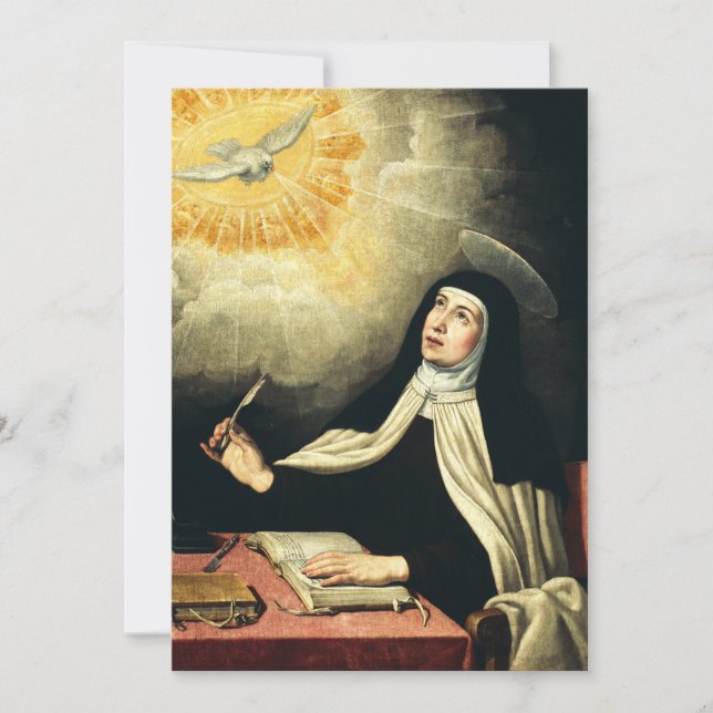 Saint Teresa von Avila Feiertagskarte (Vorderseite)