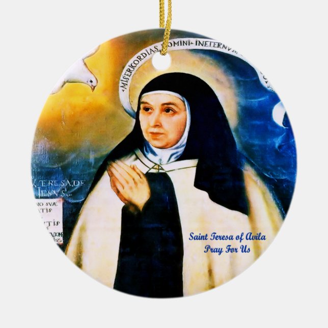 Saint Teresa von Avila Keramik Ornament (Vorne)