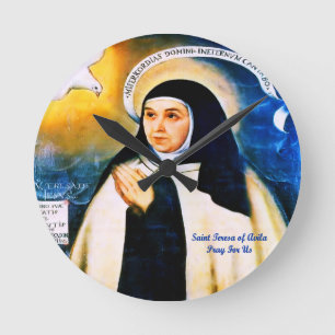 Saint Teresa von Avila Runde Wanduhr