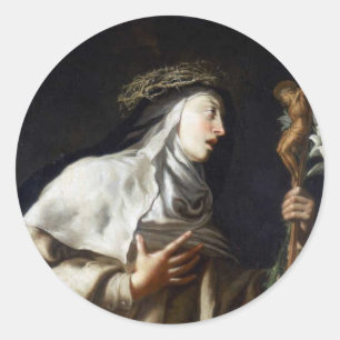 SAINT TERESA VON AVILA  RUNDER AUFKLEBER