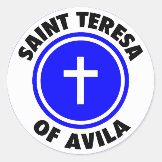 Saint Teresa von Avila Runder Aufkleber