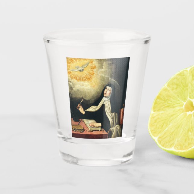 Saint Teresa von Avila Schnapsglas (Vorderseite)