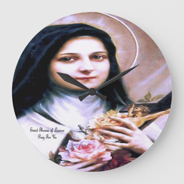 Saint Therese of Lisieux Große Wanduhr (Vorderseite)