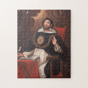 Saint Thomas Aquinas By Luis Munoz Lafuente Puzzle