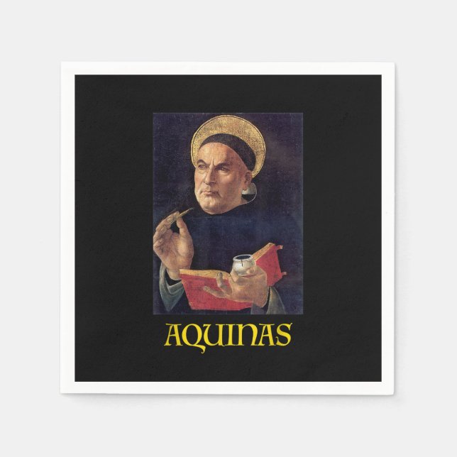 Saint Thomas Aquinas Malerei katholisch Serviette (Vorderseite)