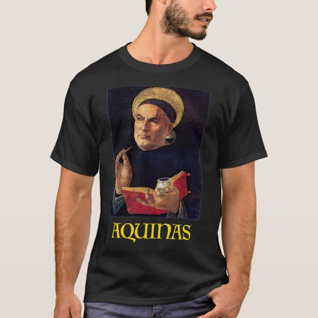 Saint Thomas Aquinas Malerei katholisch  T-Shirt (Vorderseite)