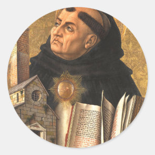 Saint Thomas Aquinas Runder Aufkleber
