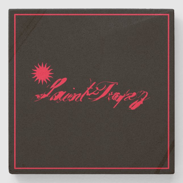 Saint-Tropez Côte d’Azur french riviera Soleil Sun Steinuntersetzer (Vorderseite)