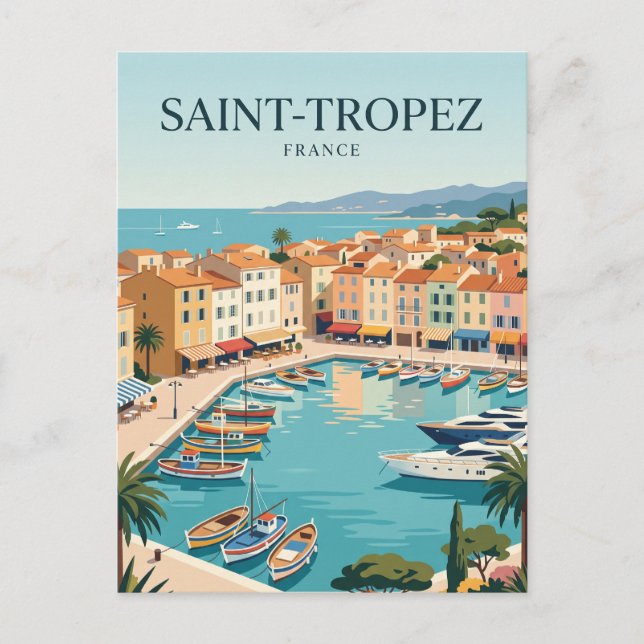 Saint-Tropez Frankreich Postkarte (Vorderseite)