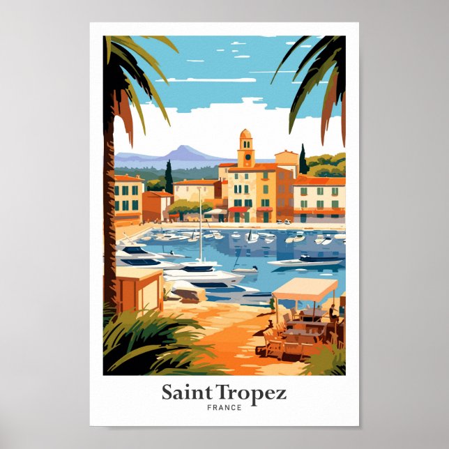 Saint Tropez Frankreich Reisevorführung Poster (Vorne)