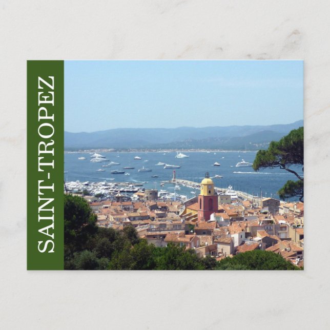Saint Tropez grün Postkarte (Vorderseite)