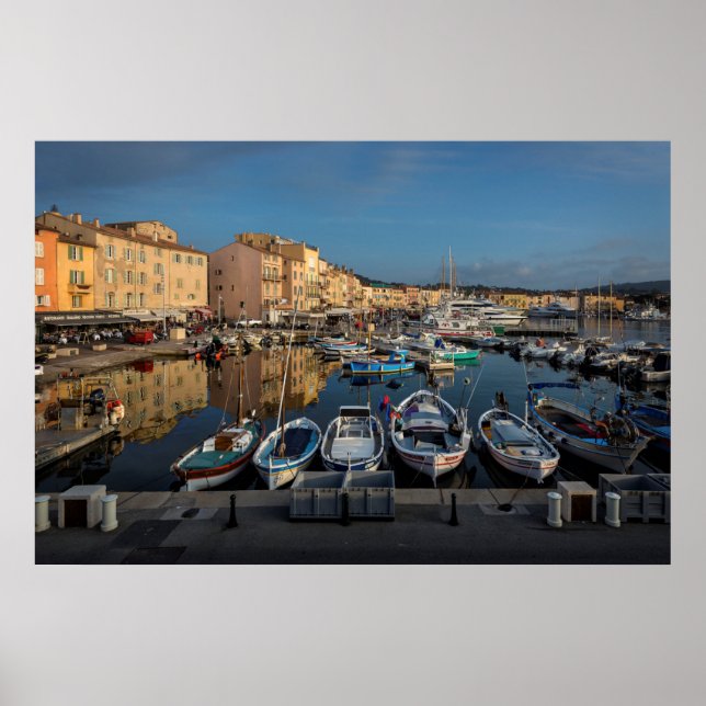 Saint Tropez Port, Blue Coast, Frankreich Poster (Vorne)
