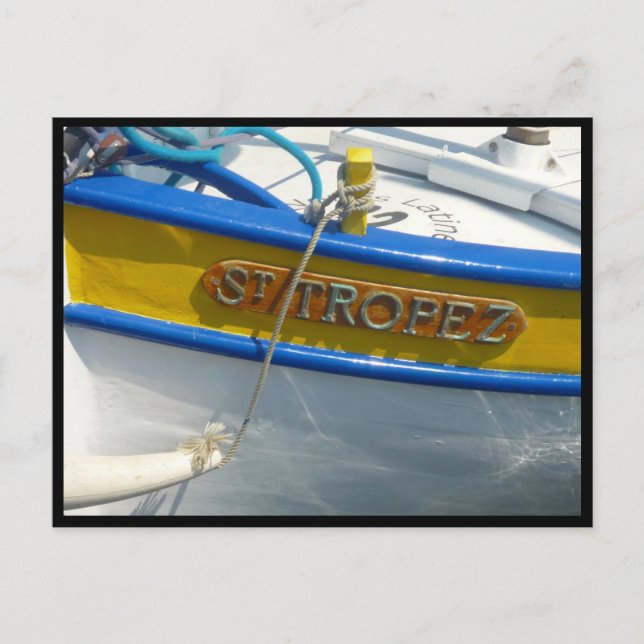 Saint Tropez Schiff Postkarte (Vorderseite)